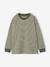 T-shirt rayé garçon oversize anthracite+vert - vertbaudet enfant 