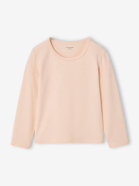 Set van 3 meisjesshirts met lange mouwen oudroze - vertbaudet enfant 