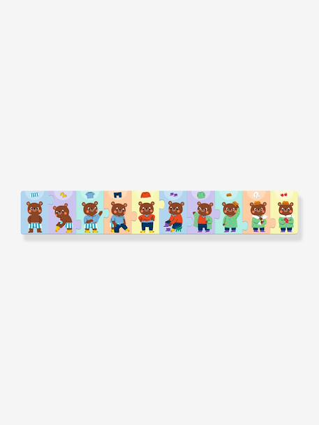 Puzzel met rand Teddy kleedt zich aan blauw - vertbaudet enfant 