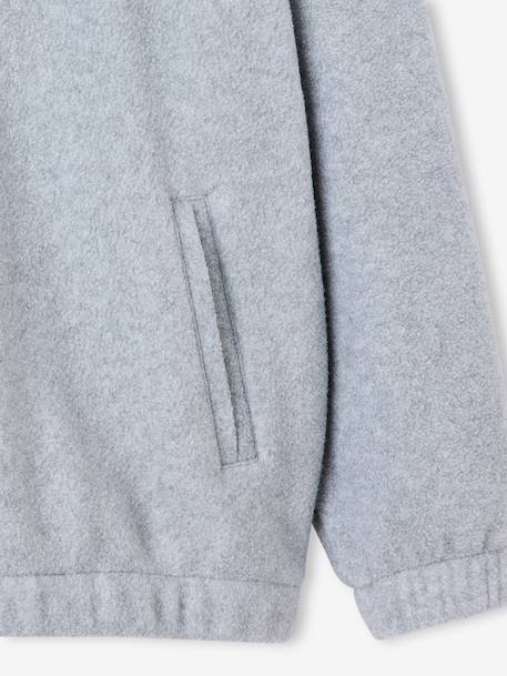Sweat polaire garçon col montant gris chiné - vertbaudet enfant 