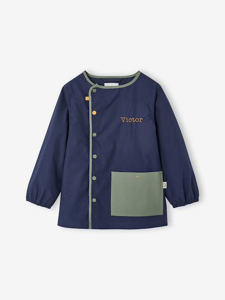Aanpasbaar jongensschort 'cool school' blauw+donkerblauw - vertbaudet enfant 