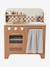 Cuisine en bois FSC® avec accessoires caramel+écru+rose+vert sauge - vertbaudet enfant 