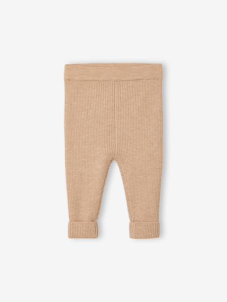 Ensemble bébé mixte gilet pantalon en tricot beige+blanc+vert d'eau+vert sauge - vertbaudet enfant 