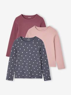 -Lot de 3 T-shirts manches longues fille