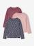 Lot de 3 T-shirts manches longues fille écru+encre+vanille - vertbaudet enfant 