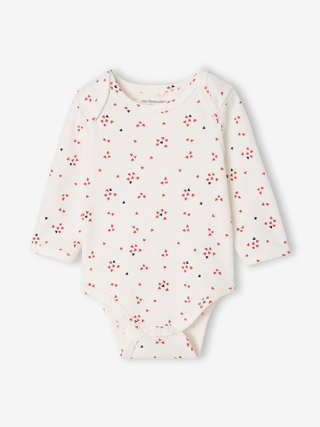 Lot de 3 bodies manches longues bébé écru - vertbaudet enfant 