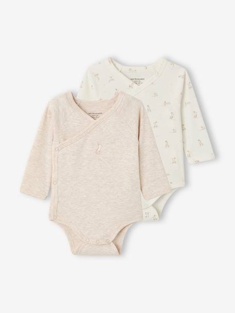 Set van 2 newborn rompertjes ecru - vertbaudet enfant 
