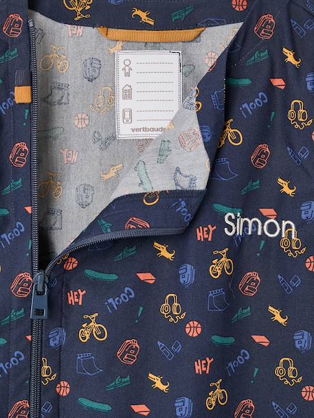 Tablier garçon zippé personnalisable bleu nuit - vertbaudet enfant 