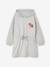Robe courte à capuche fille gris chiné+marine+vert - vertbaudet enfant 