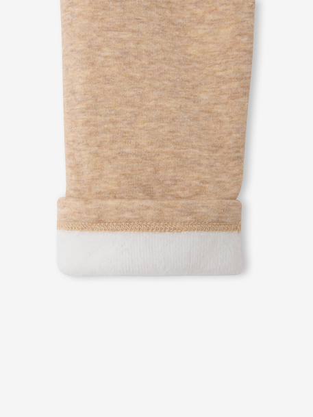 Meisjeslegging met fleecevoering gemêleerd beige+marineblauw+rouge+zwart - vertbaudet enfant 