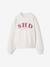 Meisjessweater met print chocoladebruin+grijs - vertbaudet enfant 