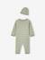 Ensemble combinaison et bonnet bébé vert sauge - vertbaudet enfant 