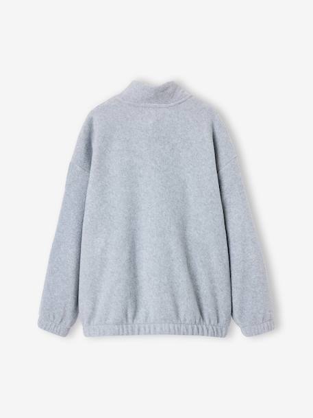 Sweat polaire garçon col montant gris chiné - vertbaudet enfant 