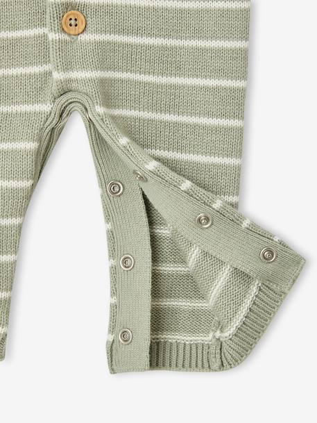 2-delige set met boxpak en muts voor baby saliegroen - vertbaudet enfant 