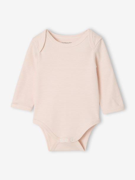 Lot de 3 bodies manches longues bébé écru - vertbaudet enfant 