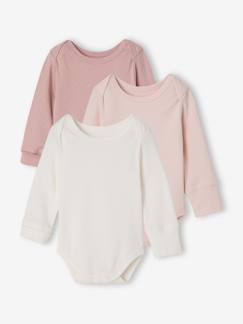 -Lot de 3 bodies manches longues bébé fille