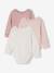 Set van 3 babyrompers met lange mouwen rozen - vertbaudet enfant 