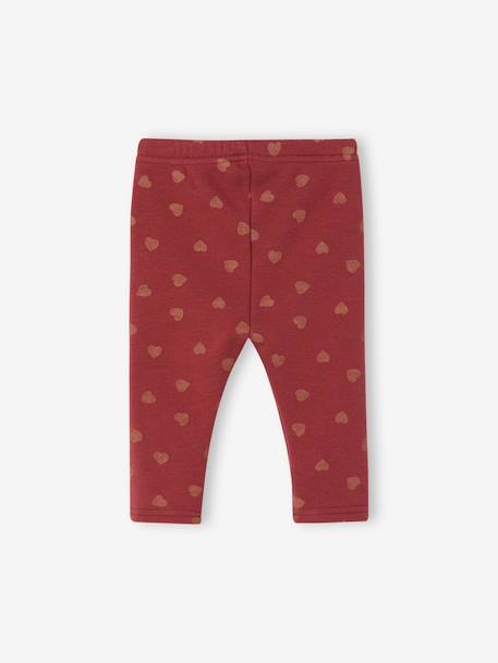 Legging bébé doublé en maille polaire bleu nuit+rose poudré+terracotta - vertbaudet enfant 