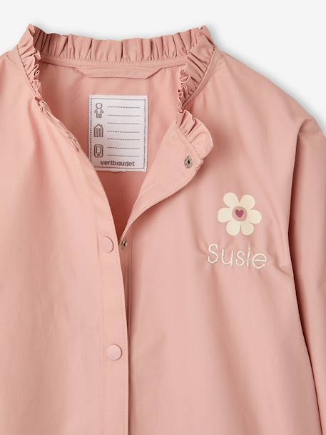 Tablier fille pressionné personnalisable rose poudré - vertbaudet enfant 