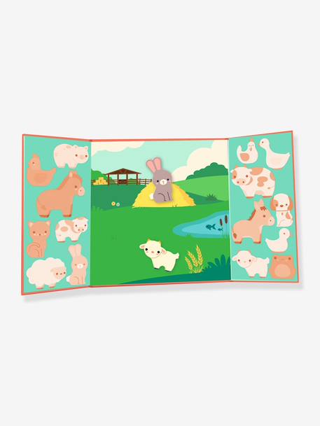Afneembare stickers met boerderijdieren rood - vertbaudet enfant 