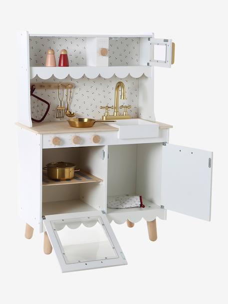 Cuisine feston avec accessoires en bois FSC® blanc - vertbaudet enfant 