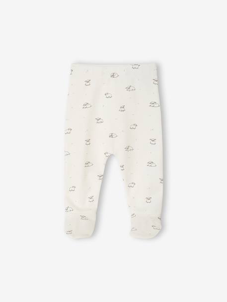 Lot de 2 pantalons naissance à pieds cappuccino - vertbaudet enfant 