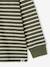 T-shirt rayé garçon oversize anthracite+vert - vertbaudet enfant 