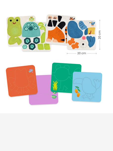 Tableaux feutrine animaux tout doux vert - vertbaudet enfant 