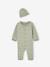 Ensemble combinaison et bonnet bébé vert sauge - vertbaudet enfant 