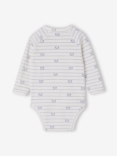 Lot de 3 bodies naissance garçon manches longues bleu - vertbaudet enfant 