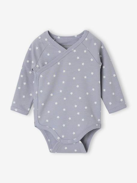 Set van 5 babyrompertjes met lange mouwen hemelsblauw - vertbaudet enfant 