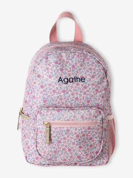 Sac à dos personnalisable polyester rose dragée - vertbaudet enfant 
