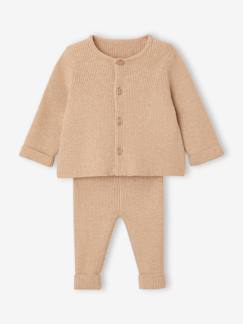 -Ensemble bébé mixte gilet pantalon en tricot