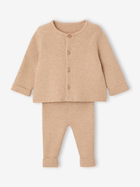 Bébé-Ensemble bébé mixte gilet pantalon en tricot