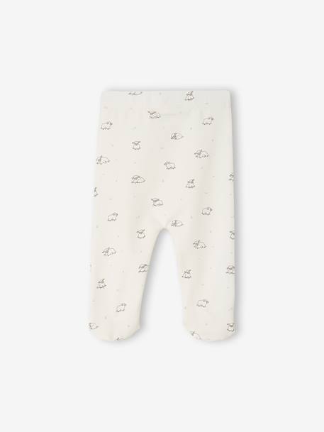 Lot de 2 pantalons naissance à pieds cappuccino - vertbaudet enfant 