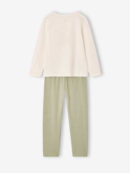 Lot 2 pyjamas fille vert sauge - vertbaudet enfant 