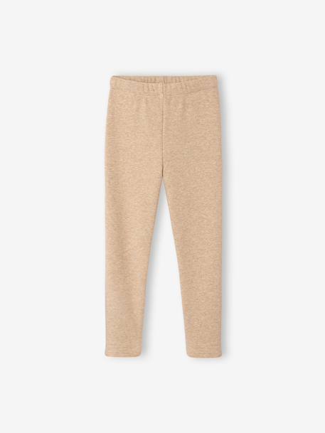 Meisjeslegging met fleecevoering gemêleerd beige+marineblauw+rouge+zwart - vertbaudet enfant 