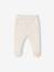 Ensemble matelassé gilet + pantalon à pieds entièrement imprimé écru+rose+vanille - vertbaudet enfant 