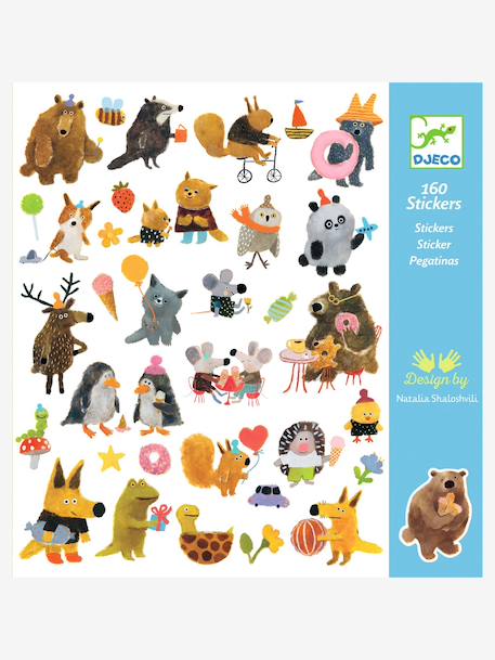 160 stickers Fluffy Friends blauw - vertbaudet enfant 