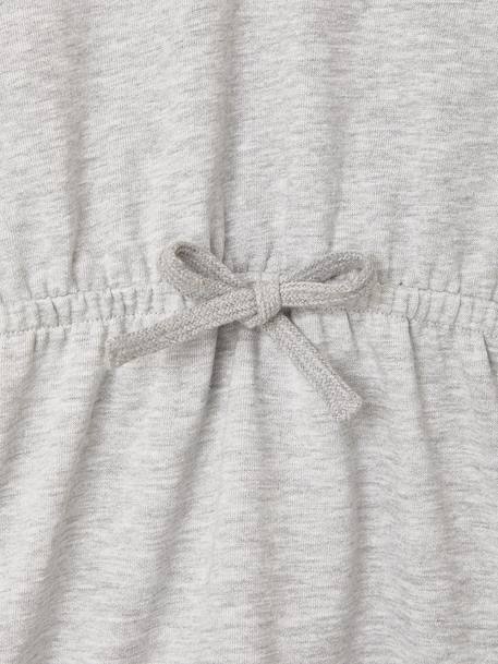 Robe courte à capuche fille gris chiné+marine+vert - vertbaudet enfant 