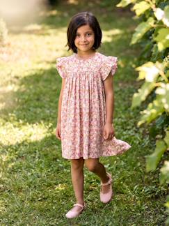 -Robe fille imprimée fille manches à volants