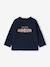 T-shirt bébé manches longues avec motif c½ur léopard écru+marine - vertbaudet enfant 