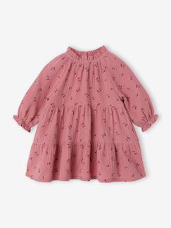 -Robe bébé à volants en gaze de coton