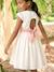 Robe fête patineuse nœud blanc+vert sauge - vertbaudet enfant 