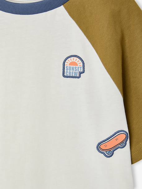 T-shirt manches courtes garçon kaki - vertbaudet enfant 