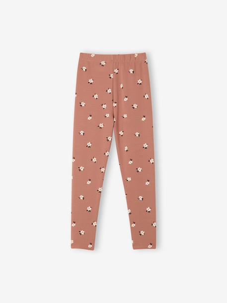 Set van 2 Basics meisjesleggings donkergrijs+kaki+rozenhout+saliegroen - vertbaudet enfant 
