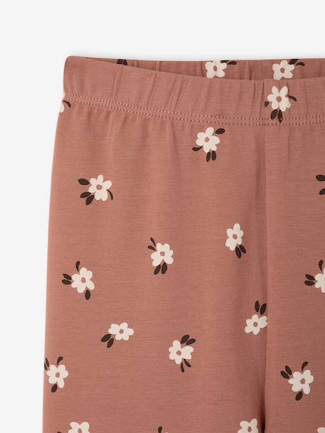 Lot de 2 leggings fille Basics bois de rose+gris foncé+kaki+vert sauge - vertbaudet enfant 