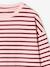 T-shirt manches longues fille bois de rose+écru - vertbaudet enfant 