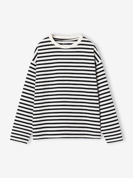 Meisjes T-shirt met lange mouwen ecru+rozenhout - vertbaudet enfant 
