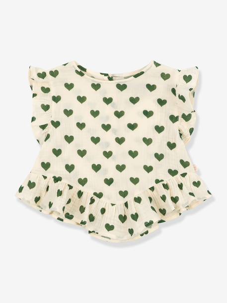 Top met volantjes Coco groen - vertbaudet enfant 